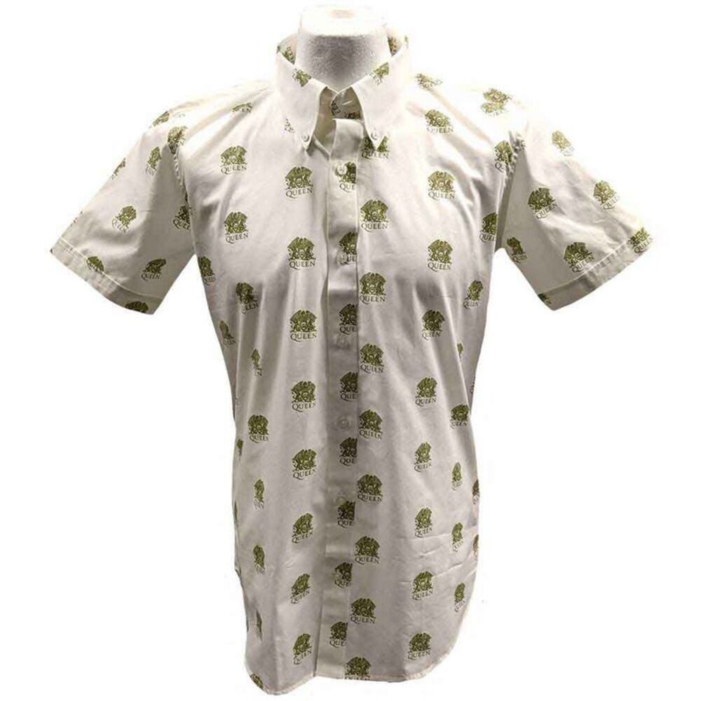 Queen Unisex Adult All-Over Print Shirt / White